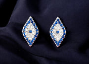 925 Sterling Silver Delicate Evil Eye Earrings